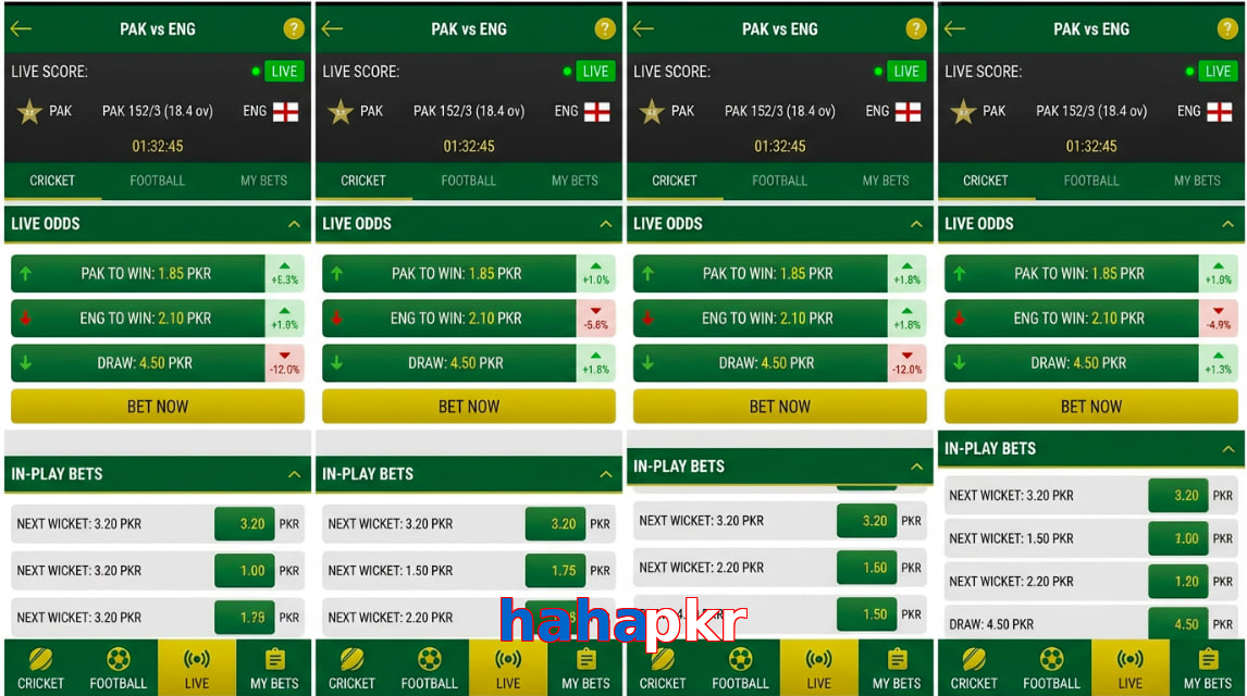 Game list for Hahapkr bet section