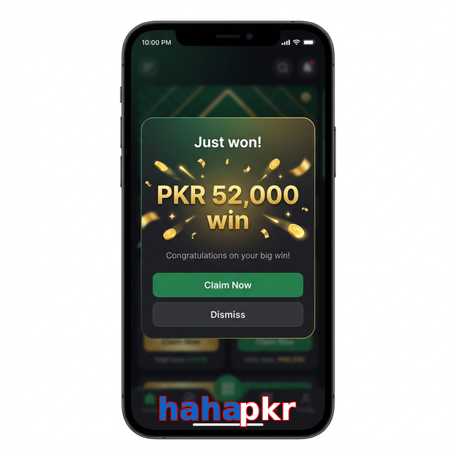 Main screen of Hahapkr win page for PK players